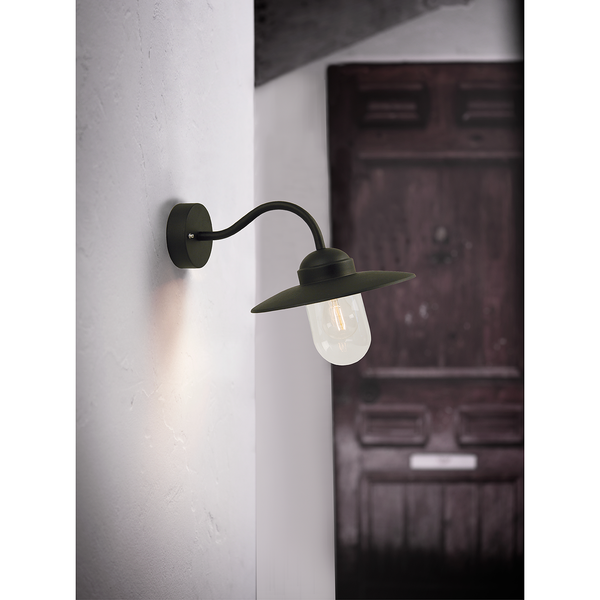 Wandleuchte Luxembourg - Klarglas / Stahl - 1-flammig