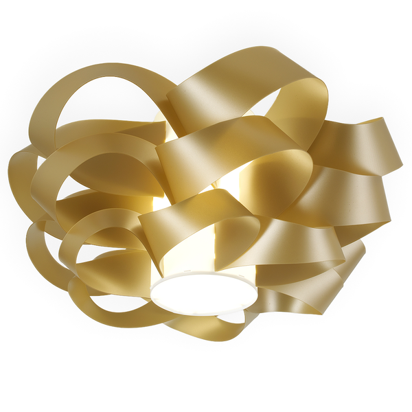 Deckenleuchte Cloud - Polyacryl - 1-flammig - Gold - Durchmesser: 40 cm