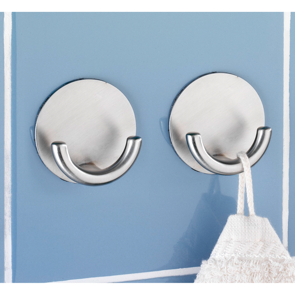 Wandhaken Rondo (4er-Set) - Edelstahl - Silber