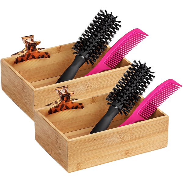 Bambus Ablage Terra (2er-Set) - Bambus - Braun - 22 x 15 cm