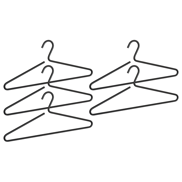 Kleiderbügel Lux (5er-Set) - Aluminium - Schwarz