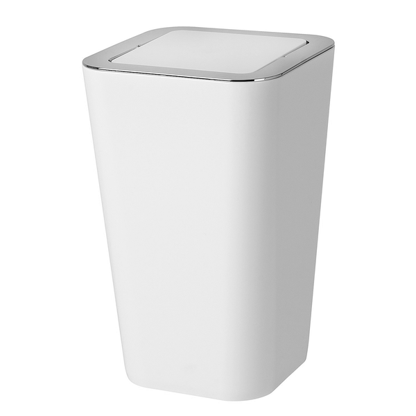 Schwingdeckeleimer Candy 6L (2er-Set) - Kunststoff - Weiß
