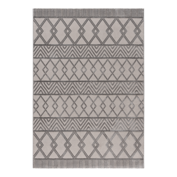 Kurzflorteppich Luxury 6200 II - Polyester - Grau - 80 x 150 cm