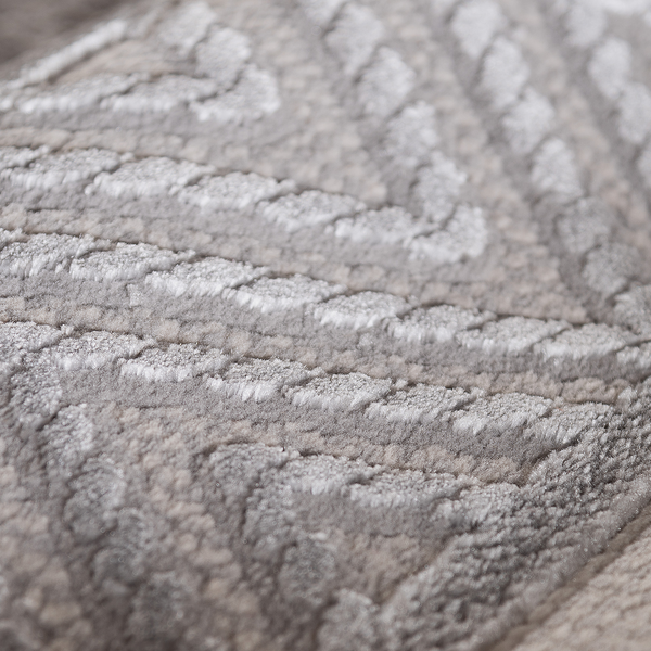 Kurzflorteppich Luxury 6200 II - Polyester - Grau - 80 x 150 cm