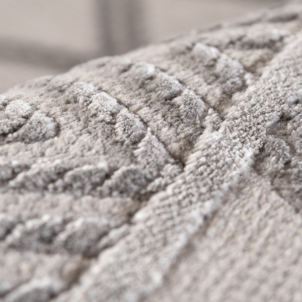 Kurzflorteppich Luxury 6200 II - Polyester - Grau - 80 x 150 cm