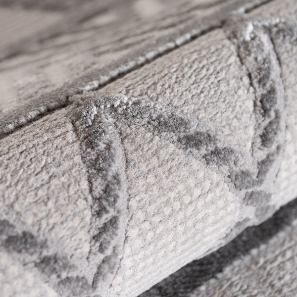 Kurzflorteppich Luxury 6200 II - Polyester - Grau - 80 x 150 cm