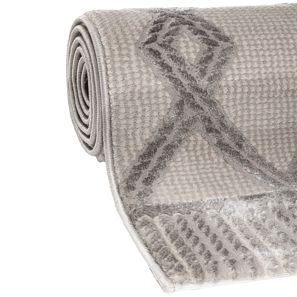 Kurzflorteppich Luxury 6200 II - Polyester - Grau - 80 x 150 cm