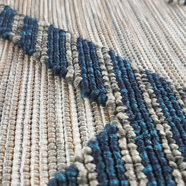 In- & Outdoorteppich Road 3440 - Polypropylen - Blau / Grau - 80 x 150 cm