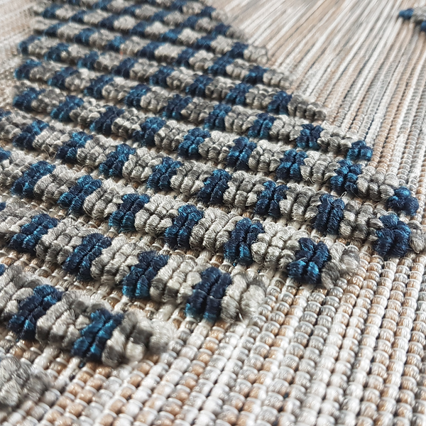 In- & Outdoorteppich Road 3440 - Polypropylen - Blau / Grau - 80 x 150 cm