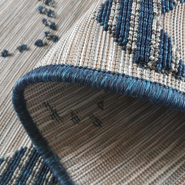 In- & Outdoorteppich Road 3440 - Polypropylen - Blau / Grau - 80 x 150 cm