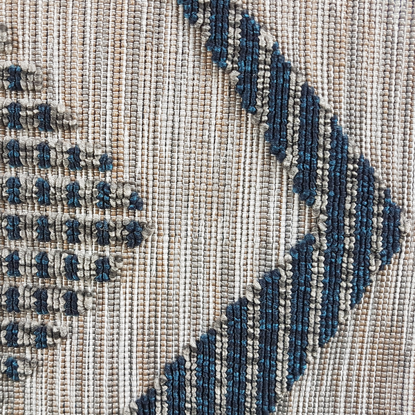 In- & Outdoorteppich Road 3440 - Polypropylen - Blau / Grau - 80 x 150 cm