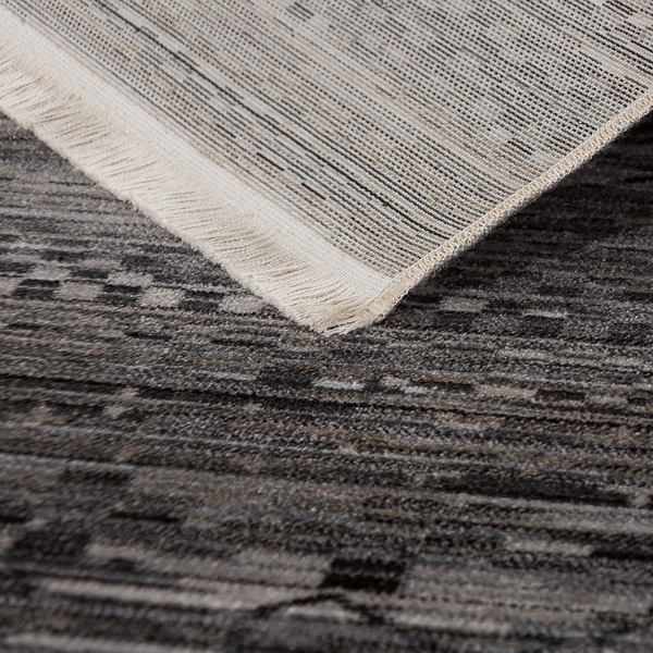 Teppich Mystik I - Webstoff - Dunkelgrau - 70 x 140 cm