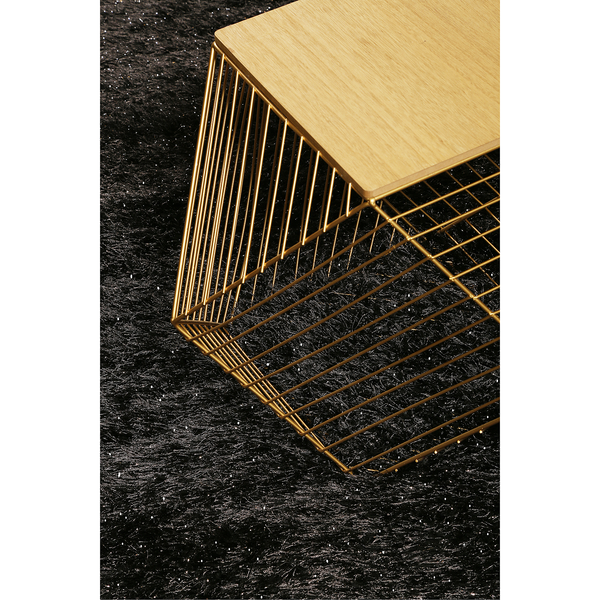 Teppich Shiny Touch II - Polyester - Anthrazit - 80 x 150 cm