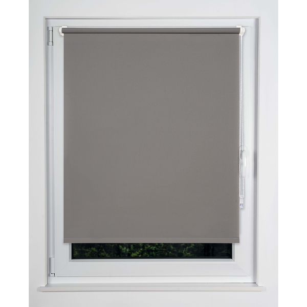 Klemmfix Thermo-Rollo Win Verdunkelnd - Polyester - Grau - 120 x 160 cm