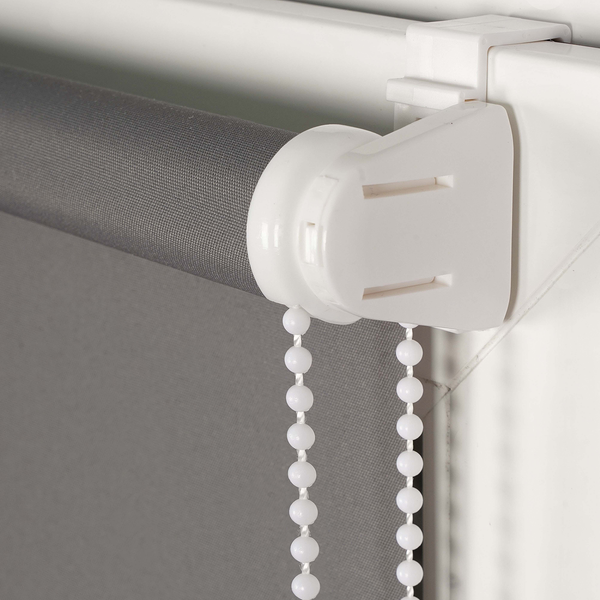 Klemmfix Thermo-Rollo Win Verdunkelnd - Polyester - Grau - 120 x 160 cm