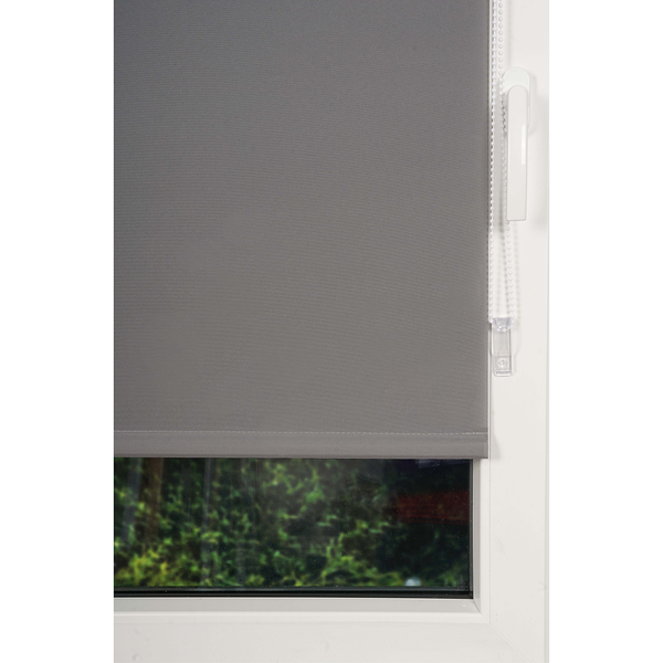 Klemmfix Thermo-Rollo Win Verdunkelnd - Polyester - Grau - 100 x 160 cm