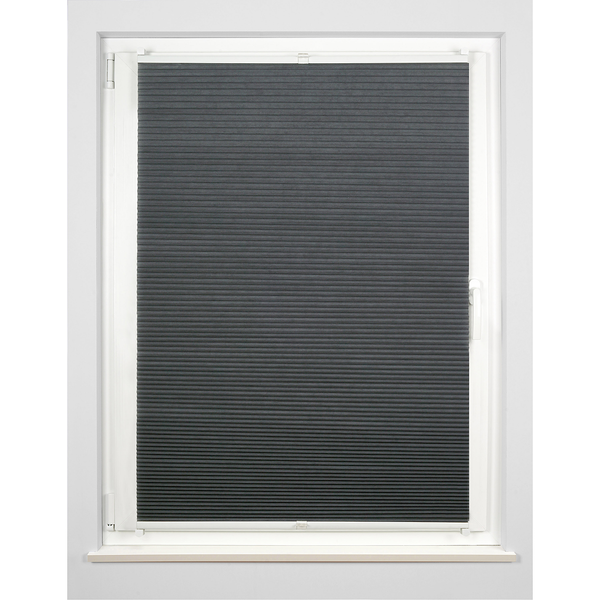 Waben-Plissee Klemmfix Save - Polyester / Aluminium - Dunkelgrau - 80 x 210 cm