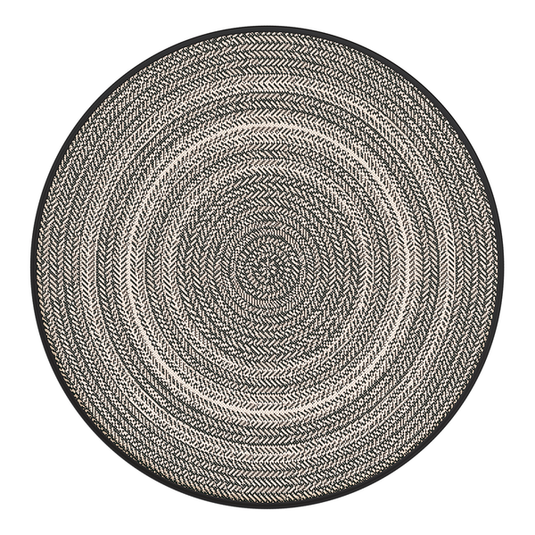 In-/Outdoorteppich Essenza VI - Polypropylen - Schwarz / Weiß