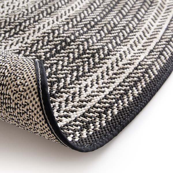 In-/Outdoorteppich Essenza VI - Polypropylen - Schwarz / Weiß