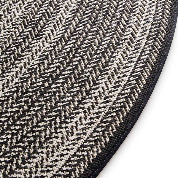 In-/Outdoorteppich Essenza VI - Polypropylen - Schwarz / Weiß