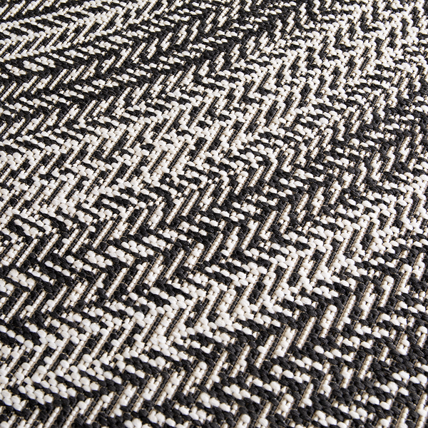 In-/Outdoorteppich Essenza VI - Polypropylen - Schwarz / Weiß