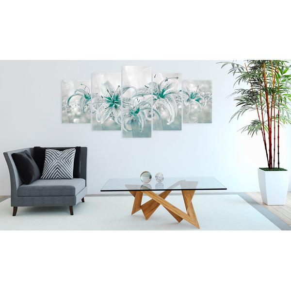Acrylglasbild Sapphire Lilies - Acrylglas - Blau