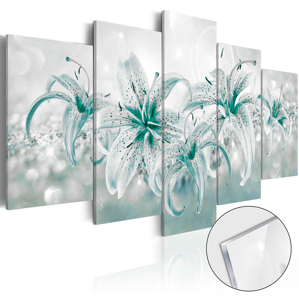 Acrylglasbild Sapphire Lilies - Acrylglas - Blau