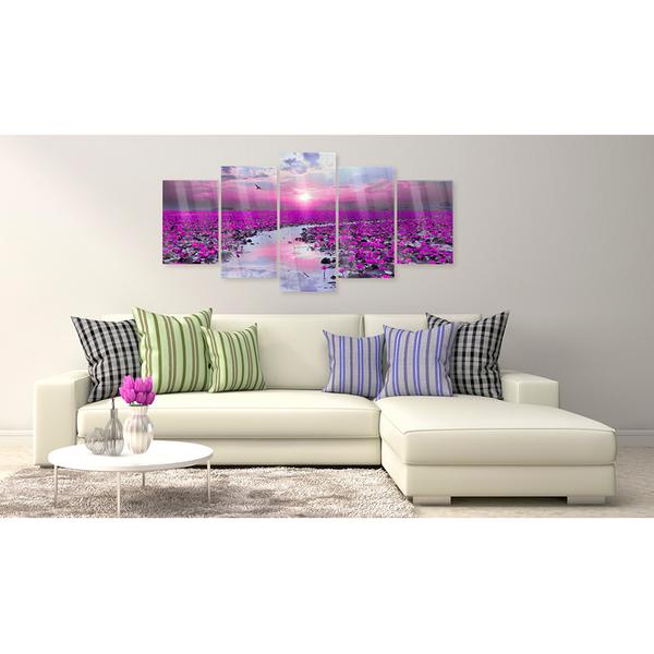 Acrylglasbild The River of Magic - Acrylglas - Blau - 200 x 100 cm