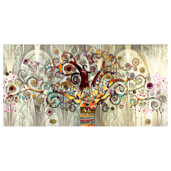 Wandbild Tree of Life - Leinwand - Mehrfarbig - 120 x 60 cm