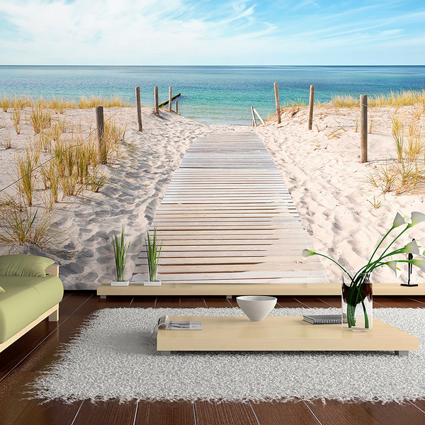Vlies Fototapete Urlaub am Meer - Premium Vlies - Mehrfarbig - 350 x 245 cm