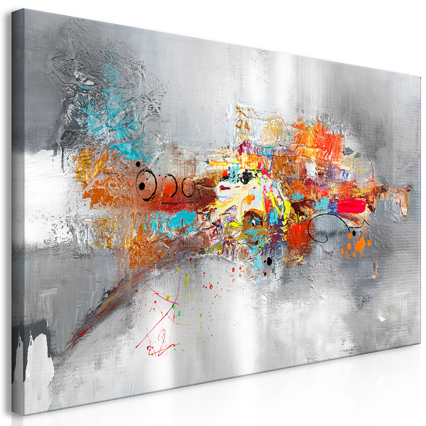 Wandbild Dominant Wide - Leinwand - Grau - 120 x 60 cm