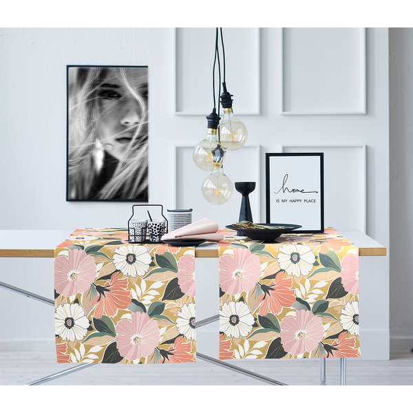 Tischläufer Astrid - Baumwollstoff - Beige
