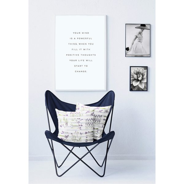 Kissenbezug 7304 - Baumwollstoff - Lila / Grün - 49 x 49 cm