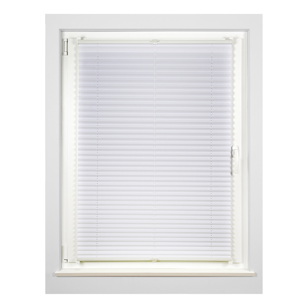 Plissee Klemmfix free - Polyester / Aluminium - Weiß - 85 x 130 cm