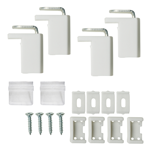 Plissee Klemmfix free - Polyester / Aluminium - Weiß - 85 x 130 cm