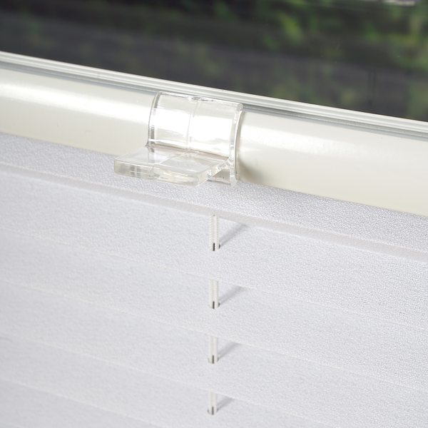Plissee Klemmfix free - Polyester / Aluminium - Weiß - 110 x 130 cm