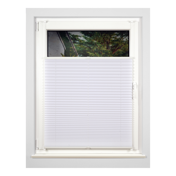 Plissee Klemmfix free - Polyester / Aluminium - Weiß - 65 x 130 cm
