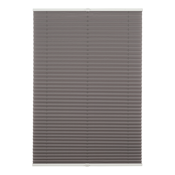 Plissee Klemmfix free - Polyester / Aluminium - Grau - 40 x 100 cm