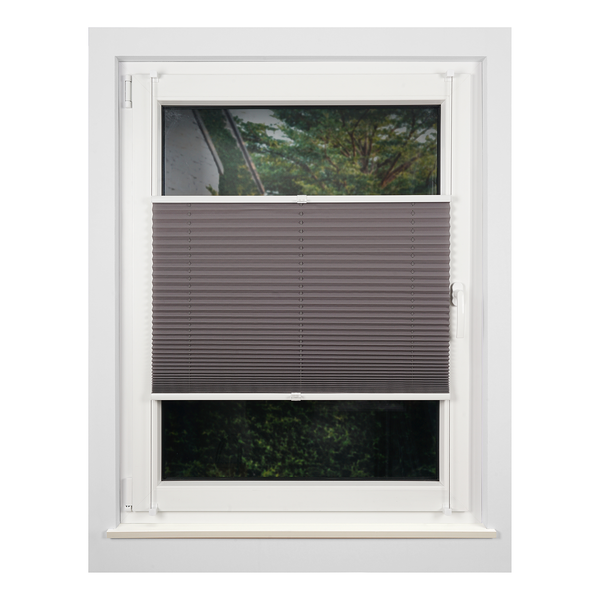 Plissee Klemmfix free - Polyester / Aluminium - Grau - 40 x 100 cm