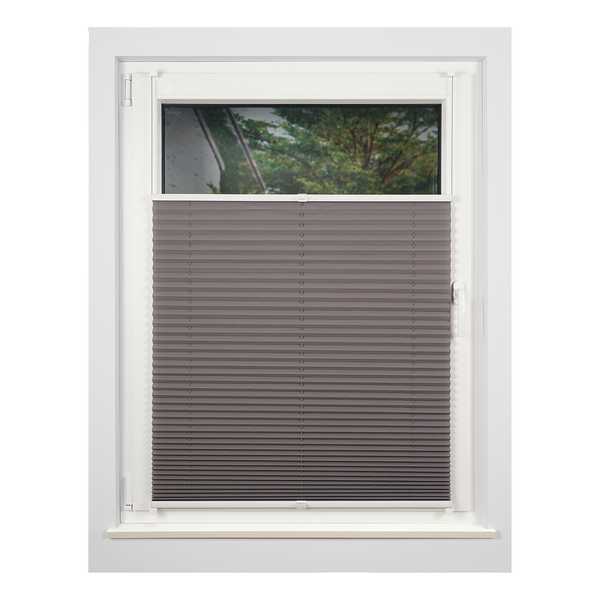 Plissee Klemmfix free - Polyester / Aluminium - Grau - 40 x 100 cm