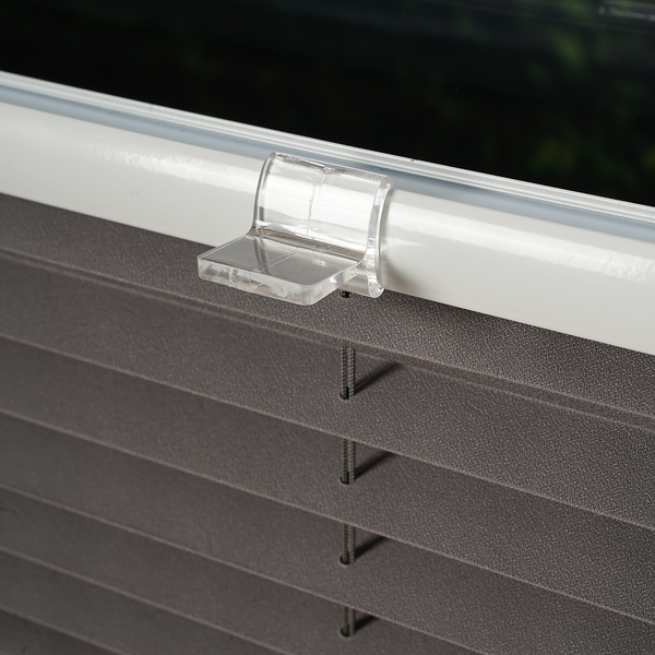 Plissee Klemmfix free - Polyester / Aluminium - Grau - 40 x 100 cm