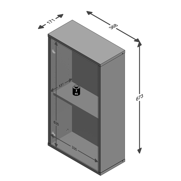 Hängeschrank Carrascal - Weiß