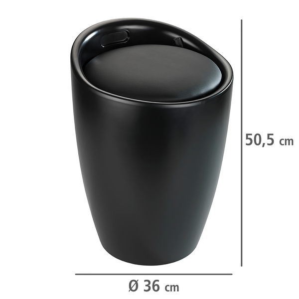 Badhocker Candy - Kunststoff / Polyester - Schwarz