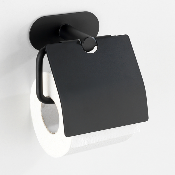 Toilettenpapierhalter Orea - Edelstahl - Schwarz