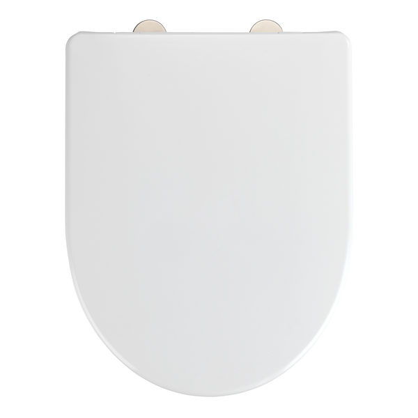 WC-Sitz Exclusive Nr. 9 - Duroplast / Edelstahl - Weiß / Silber