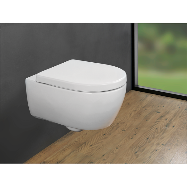 WC-Sitz Exclusive Nr. 9 - Duroplast / Edelstahl - Weiß / Silber