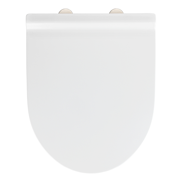 WC-Sitz Exclusive Nr. 6 - Duroplast / Edelstahl - Weiß / Silber