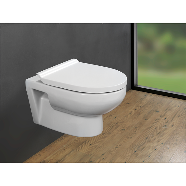 WC-Sitz Exclusive Nr. 6 - Duroplast / Edelstahl - Weiß / Silber