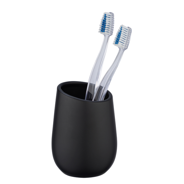 Bad-Accessoire-Set Badi (3-teilig) - Keramik - Schwarz