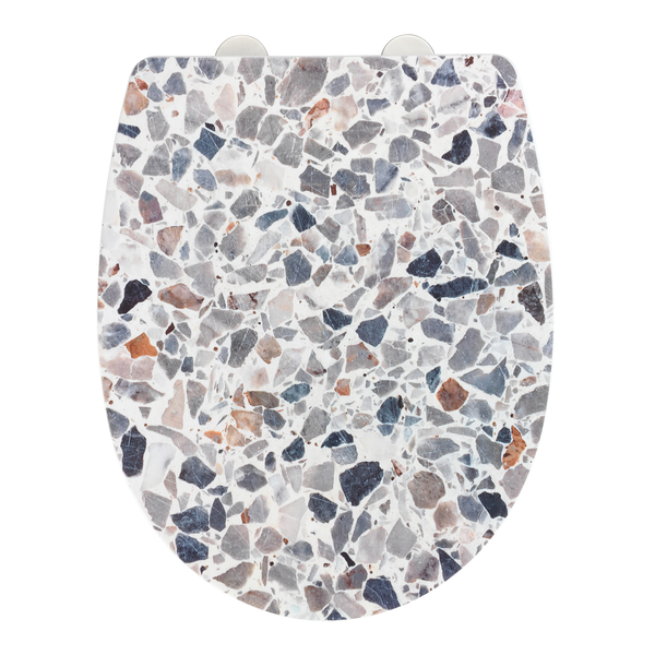 WC-Sitz Terrazo - Thermoplast / Edelstahl - Mehrfarbig